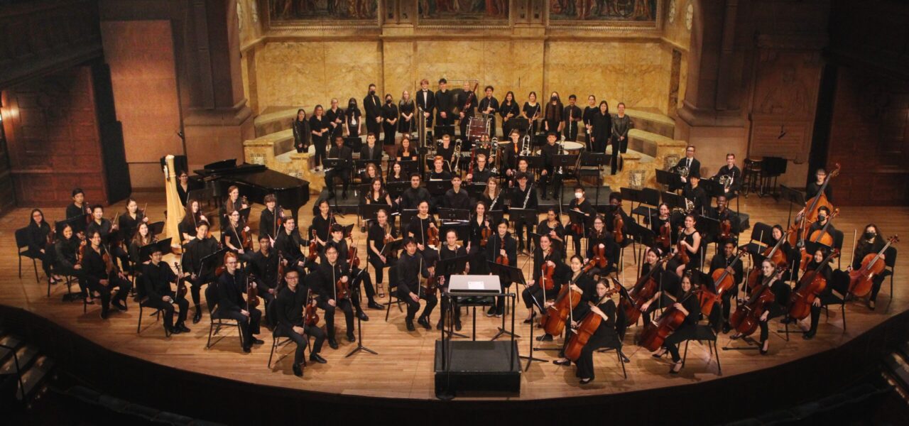 Sinfonia performing on stage for April 2022 concert