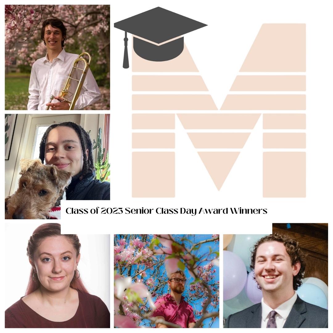 Portraits of students with title "Class of 2023 Senior Class Day Award Winners"